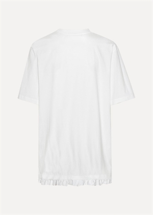 Large tee w. Ruffle Bright White ROTATE